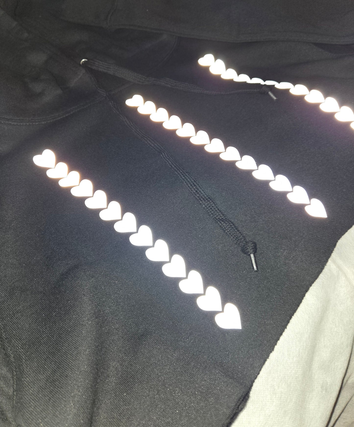 Reflective Heart Cropped Hoodie